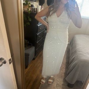 Adrianna Papell beaded ankle length dress